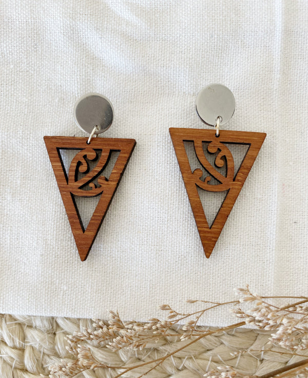 Wooden Mako earrings