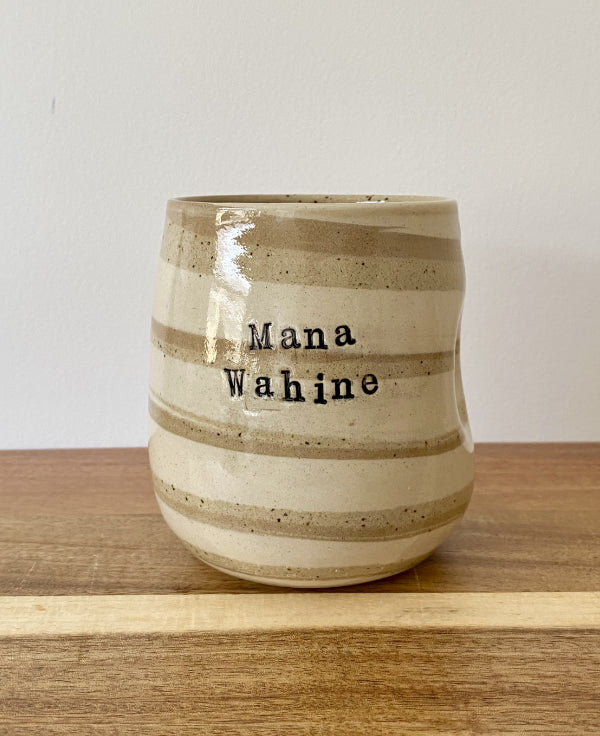 Hand made te reo Maori mug