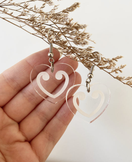 Maori heart earring