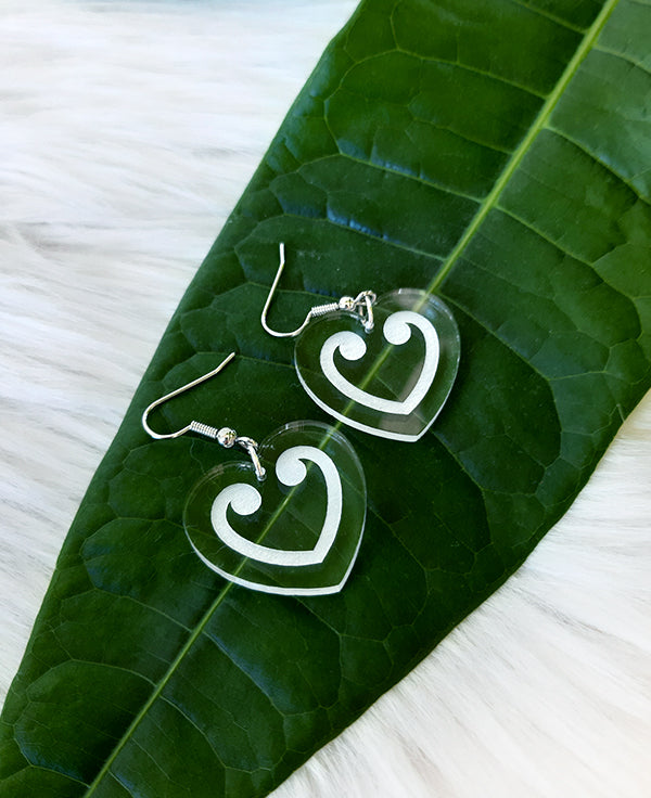 Maori heart earrings by Mako Design