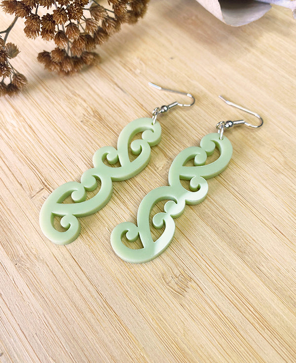 Maori koru fern frond earring by Mako Design