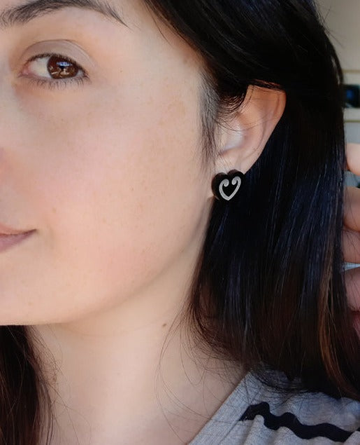 Manawa maori heart studs