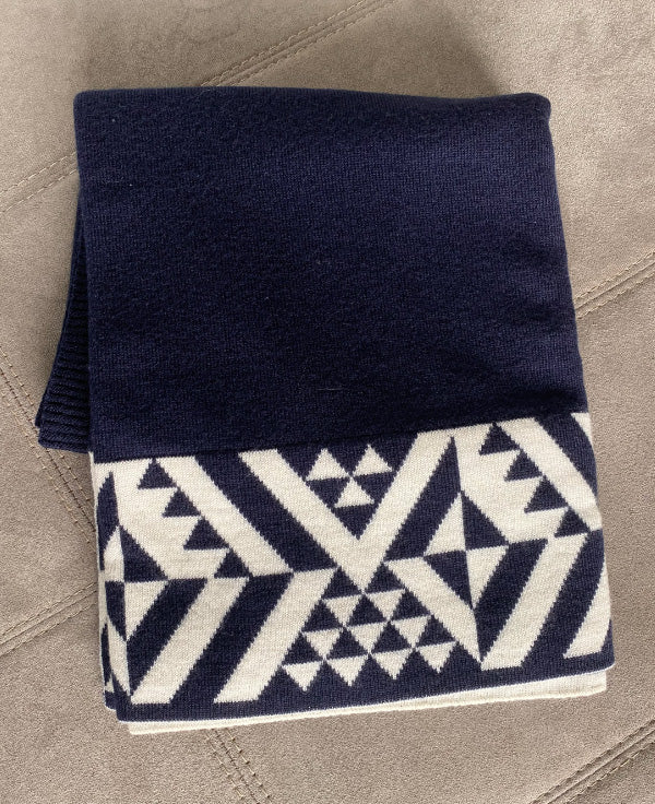 SAMPLE Merino Poncho - Small navy