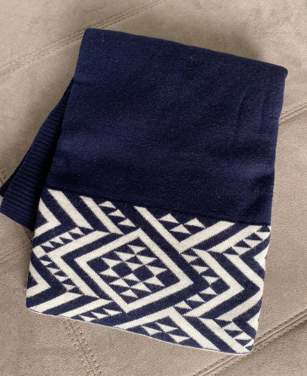 SAMPLE Merino Poncho - Medium navy