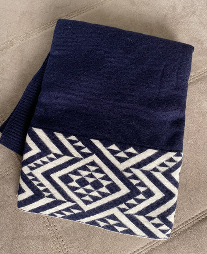 SAMPLE Merino Poncho - Medium navy