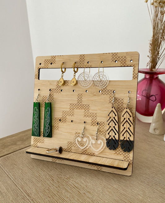 Maori earring holder display