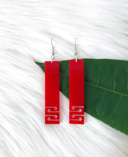 Tino rangatiratanga earrings maori flag by Mako Design