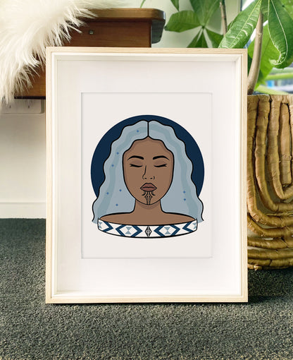 Matariki maori wahine art print