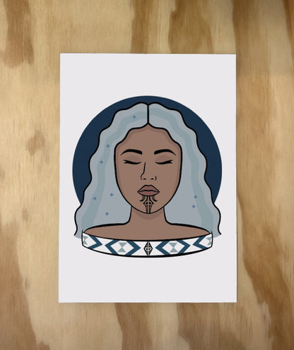 Matariki maori wahine art print